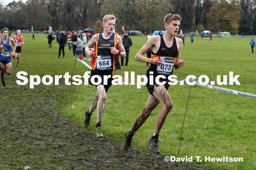 Mens under-17s, 2019 European Cross Country Trials and British Cross Challenge, Sefton Park, Liverpool.  Photo: David T. Hewitson/Sports for All Pics